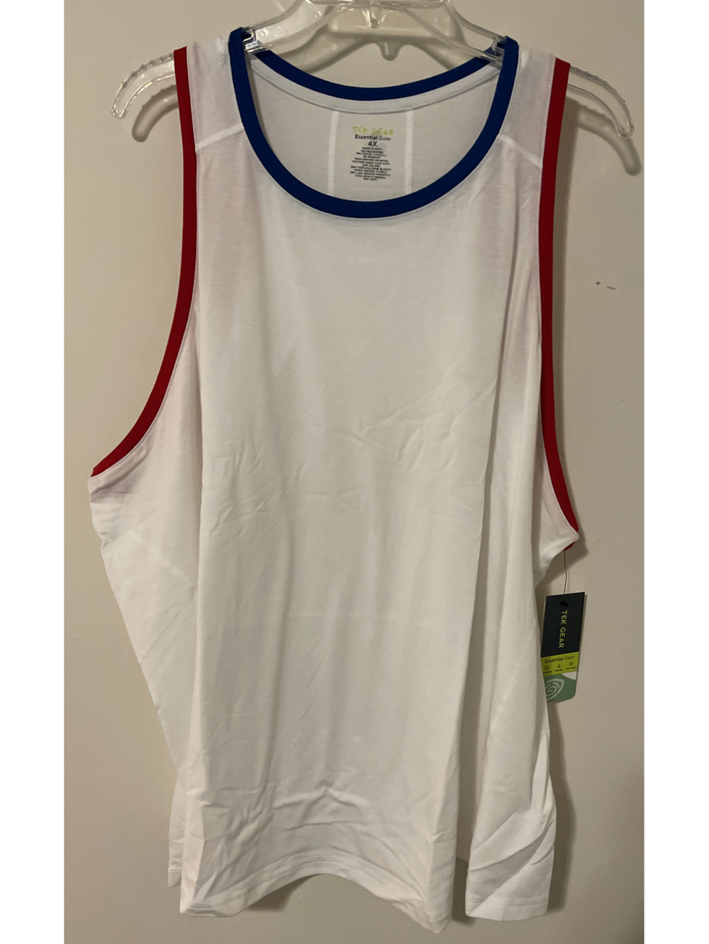 Tek Gear Womens 4x White Sleeveless Essential Gear Athletic Tank NWT! A4020
